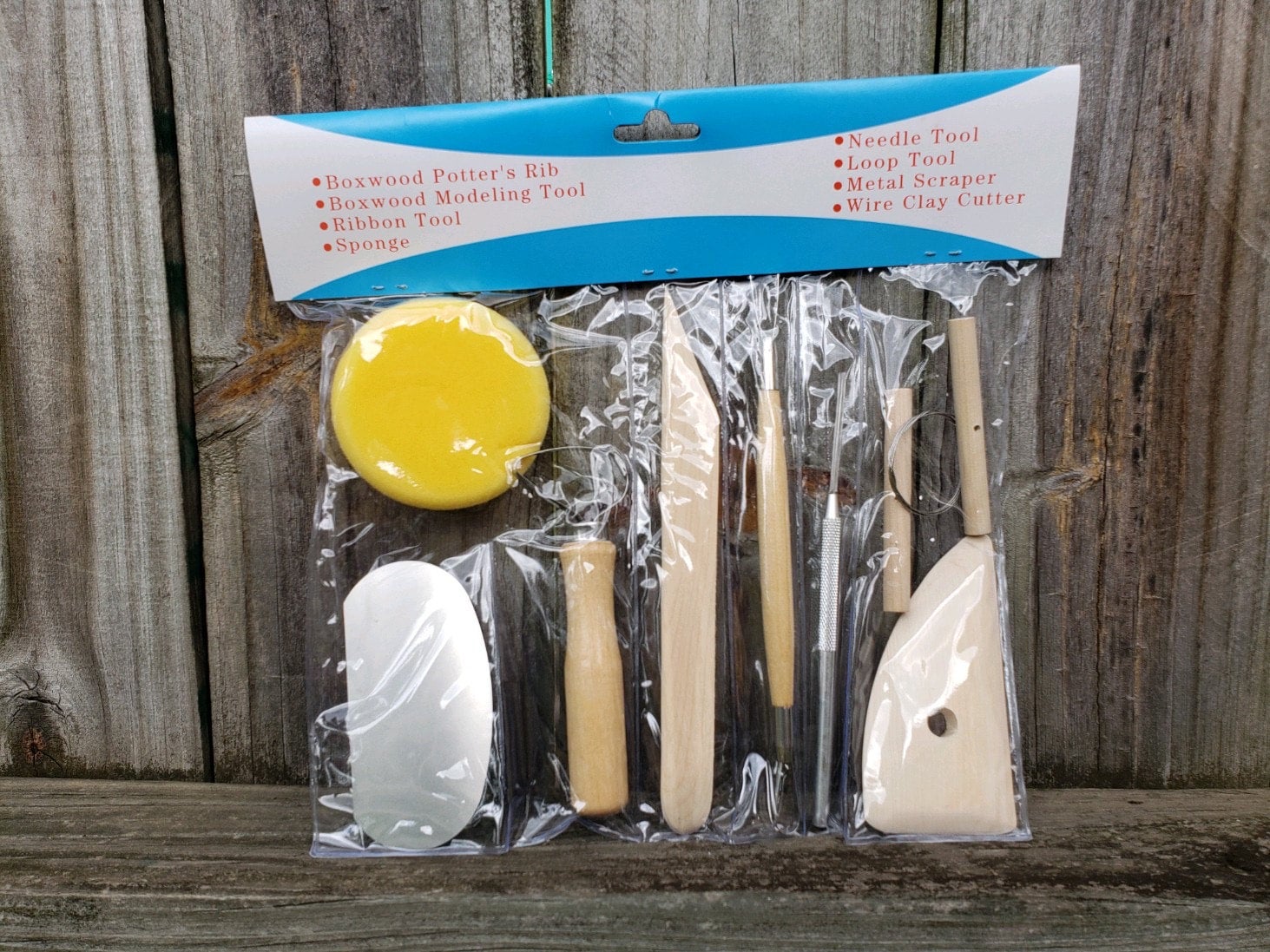 Purchase a tool kit for basic pottery projects.